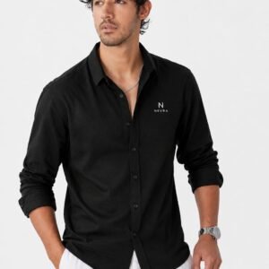 Textured Black Shirt