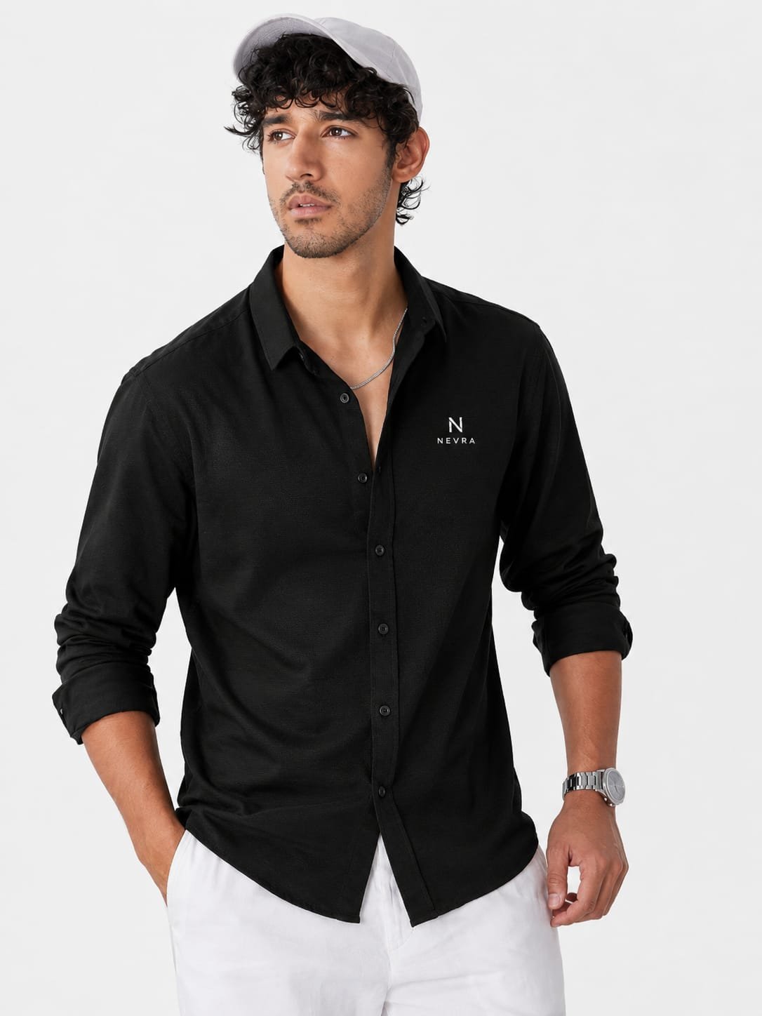 Textured Black Shirt