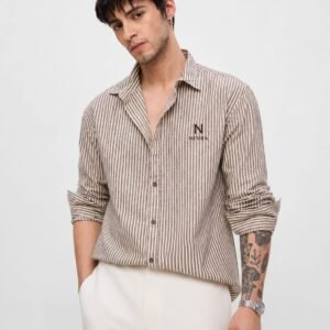 Striped Linen Blend Shirt