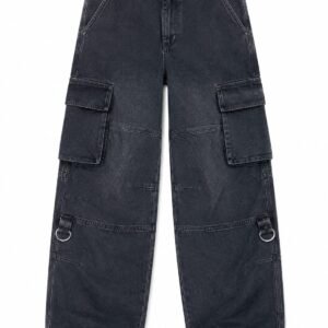 Dark Streetwear Cargo Jean