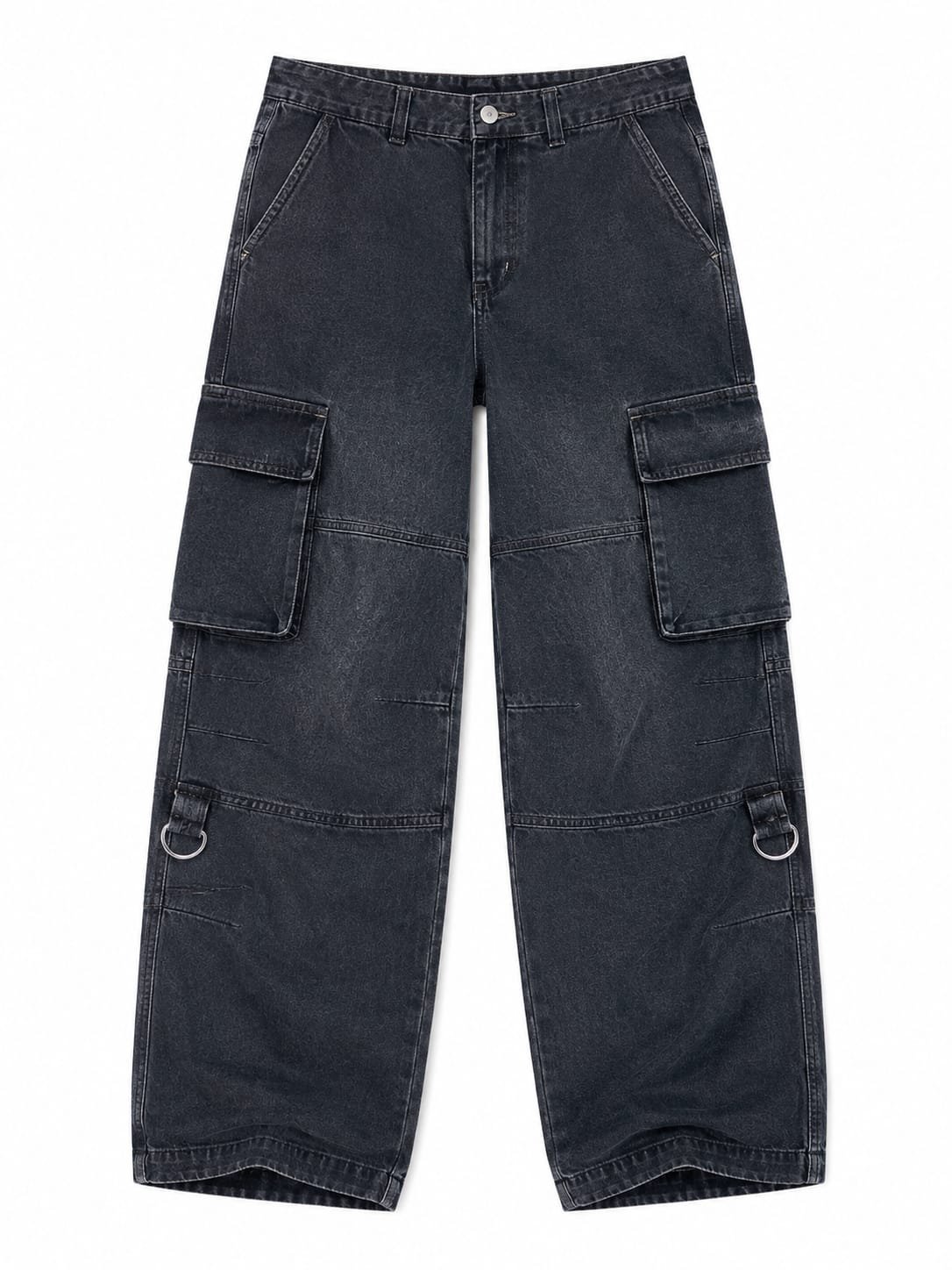 Dark Streetwear Cargo Jean